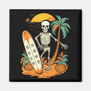Aimant Squelette Surf Halloween Hawaï Hommes Hawaïens