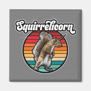 Aimant Squirrelicorn - drôle, vintage licorne d'écureuil