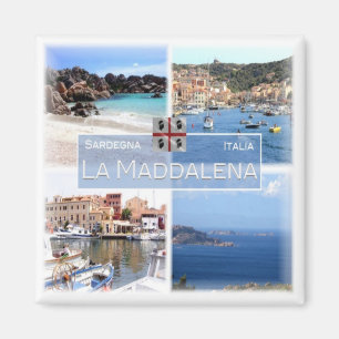 Aimant SRD024 LA MADDALENA, mosaïque, Sardaigne, réfrigér