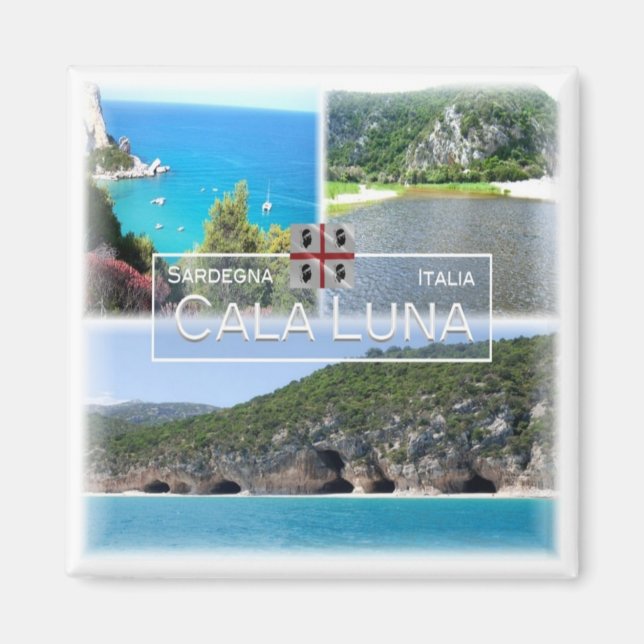 Aimant SRD032 CALA LUNA, mosaïque, Sardaigne, réfrigérate (Devant)