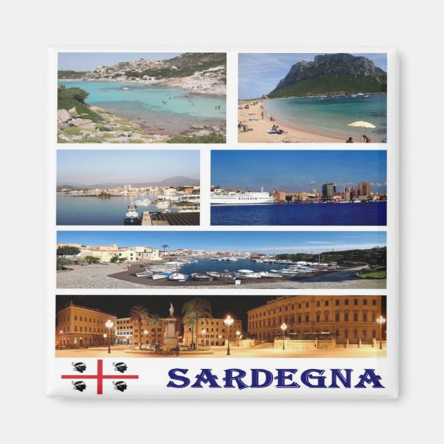 Aimant SRD042 SARDAIGNE - Mosaïque - Italie - Réfrigérate (Devant)
