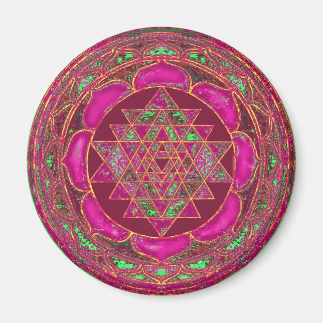 Aimant Sri Lakshmi Yantra Mandala (Devant)