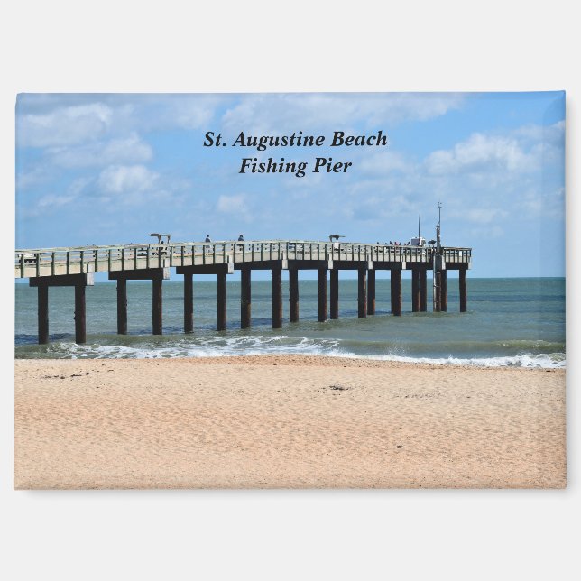 Aimant St Augustine Beach Floride Pêche PIer (Recto)