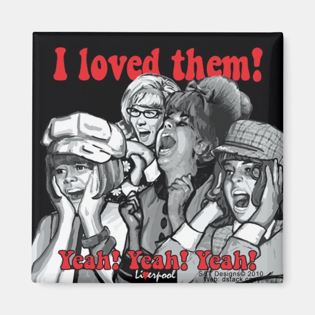 Aimant st-blk_wht_scream_love (Devant)