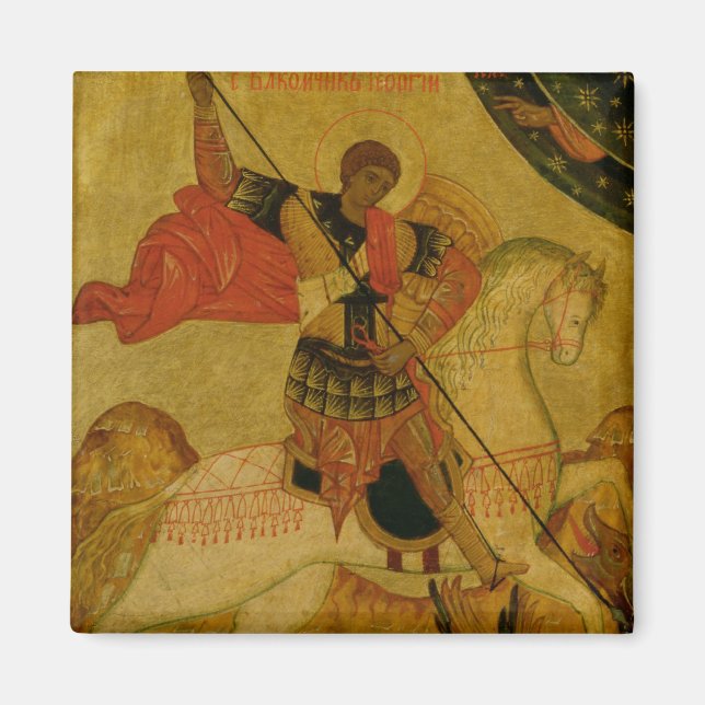 Aimant St. George tuant le dragon (Devant)