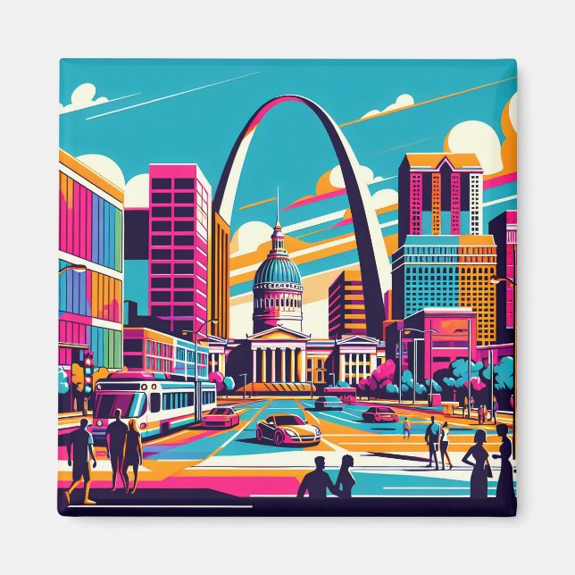 Aimant St Louis, Missouri | L'arc de passerelle (Devant)