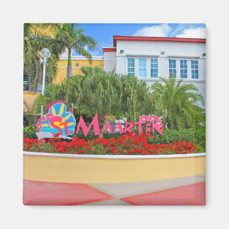 Aimant St. Maarten, Panneau de bienvenue, photographie, N