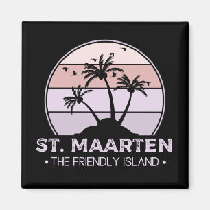 Aimant St Martin Le sympathique rétro de l'île Sint Marti