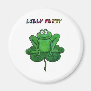 Aimant St Patrick's Day Drôle Lilly Patty Pad Frog