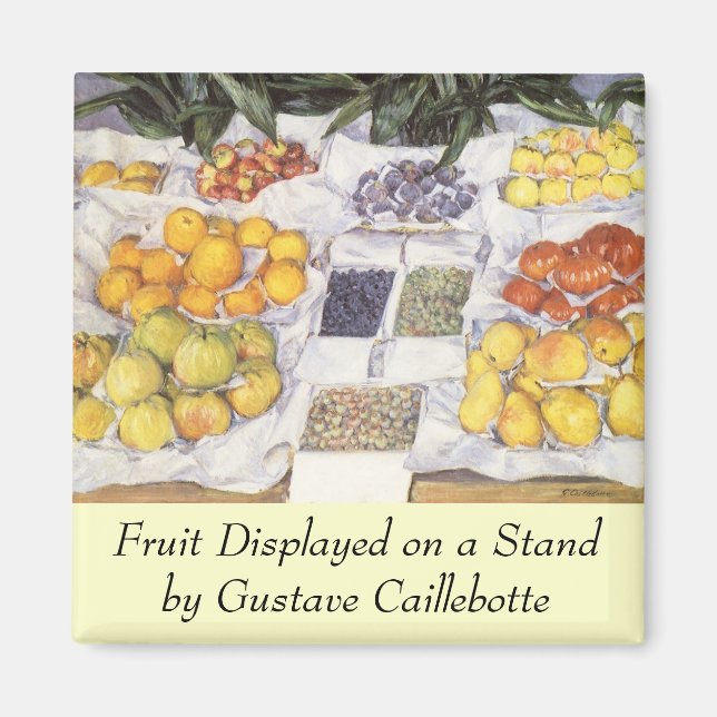 Aimant Stand de fruits de Gustave Caillebotte, Art Vintag (Devant)