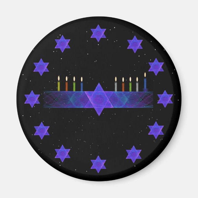 Aimant Star Bar Menorah (Devant)