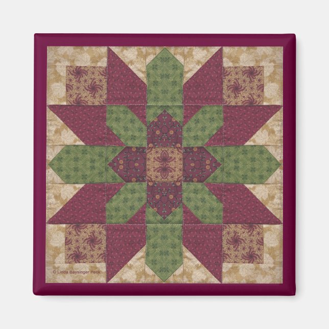 Aimant Star de Quilted Green (Devant)