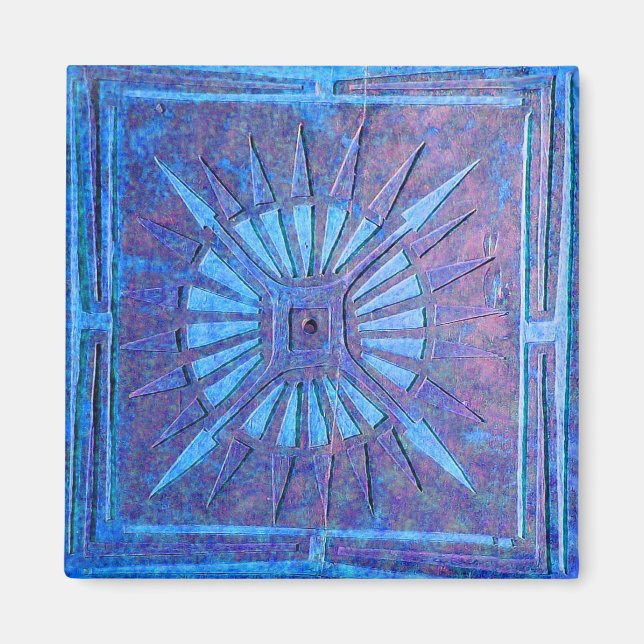 Aimant STAR DU MATIN, bleu (Devant)