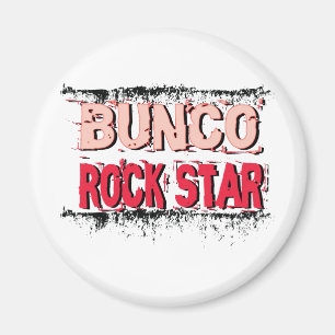 Aimant star du rock bunco en rose