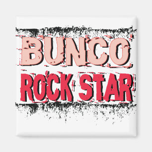 Aimant star du rock bunco en rose