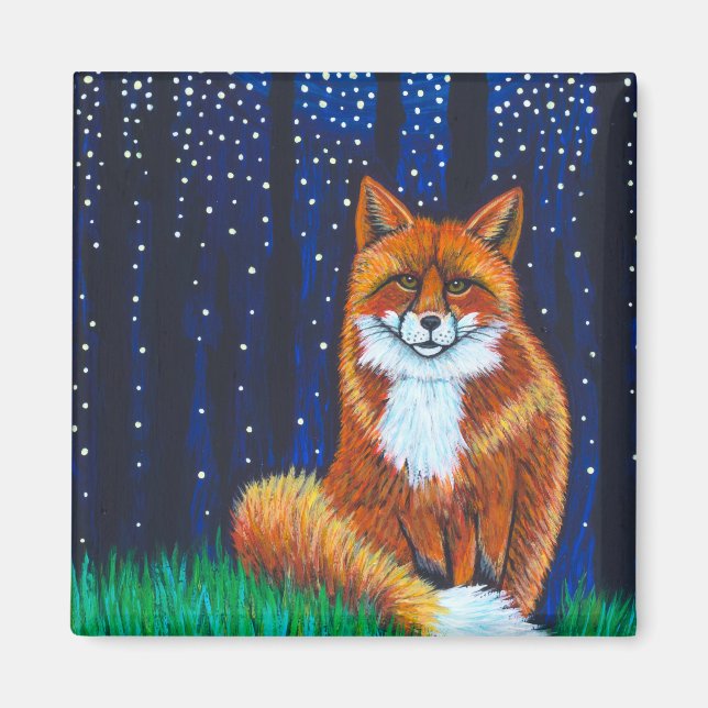 Aimant Starry Night Fox (Devant)