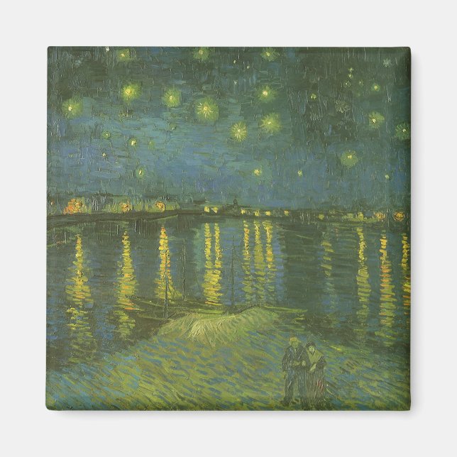 Aimant Starry Night Over the Rhone par Vincent van Gogh (Devant)