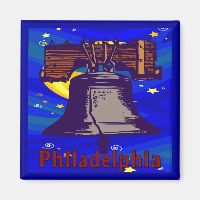 Aimant Starry Night Philadelphia Liberty Bell (Devant)
