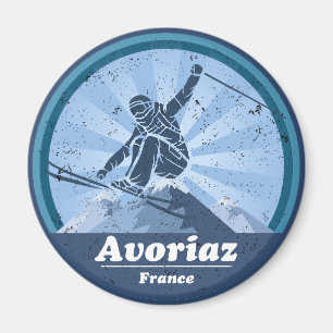Aimant Station de ski Avoriaz - Skieur
