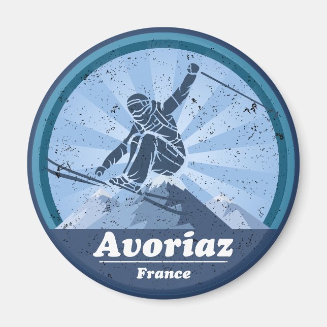 Aimant Station de ski Avoriaz - Skieur (Devant)