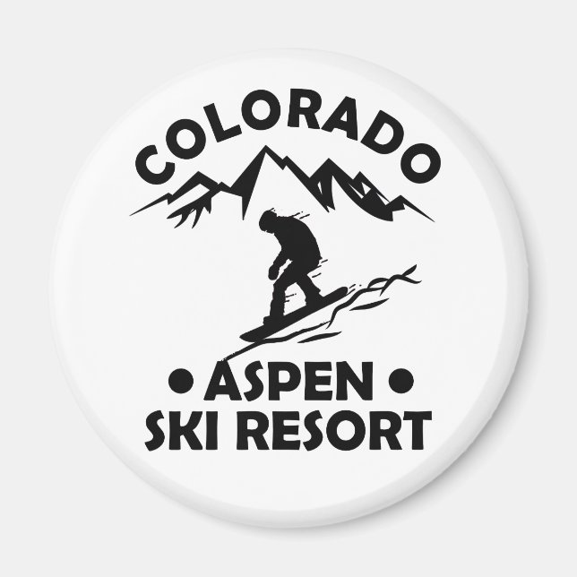 Aimant Station de ski d'Aspen Colorado (Devant)