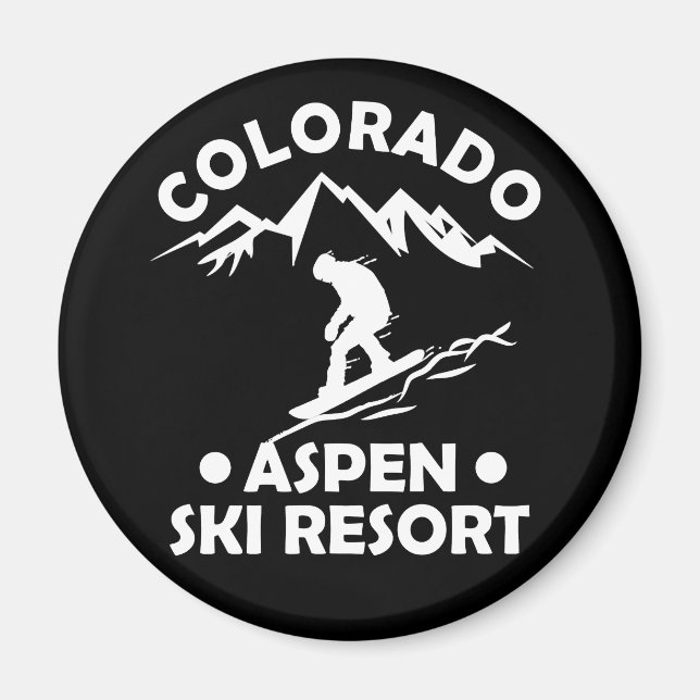 Aimant Station de ski d'Aspen Colorado (Devant)