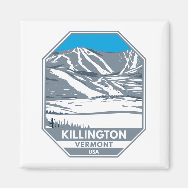 Aimant Station de ski de Killington Hiver Vermont (Devant)