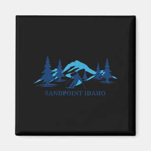 Aimant Station de ski de Sandpoint idaho skieur de ski 