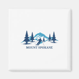 Aimant Station de ski Mount Spokane Washington Skieur Ski