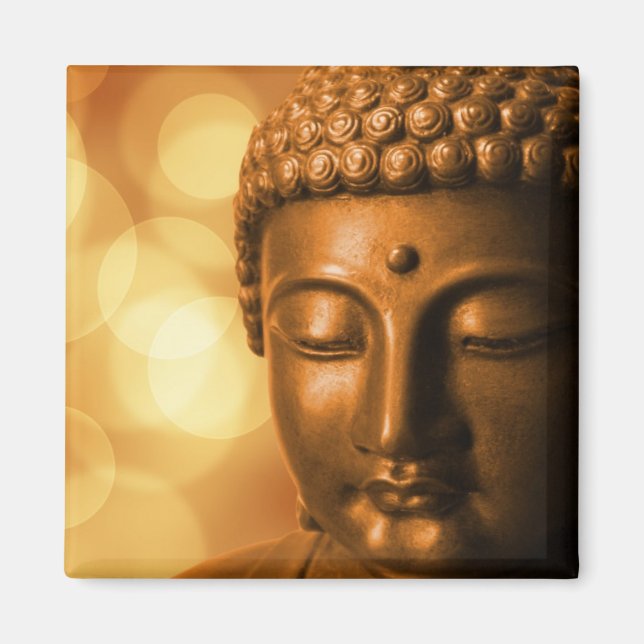 Aimant Statue de Bouddha de bronze avec Arrière - plan de (Devant)