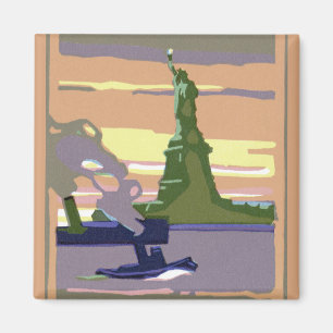 Aimant Statue de la Liberté, New York, Vintage voyage