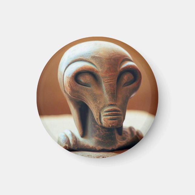 Aimant Statue de l'Alien antique (Devant)