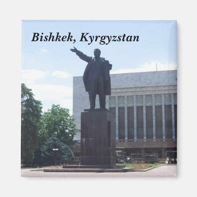Aimant Statue de Lénine, Bichkek, Kirghizistan (Devant)