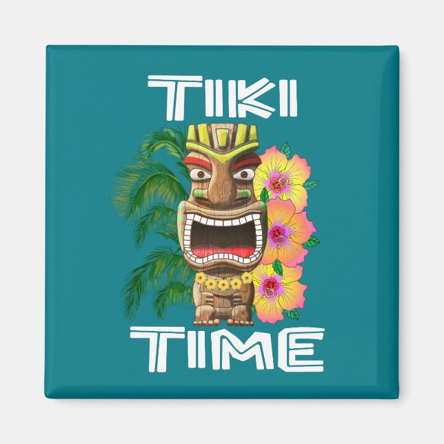 Aimant Statue de Tiki des îles Hawaiiennes (Devant)