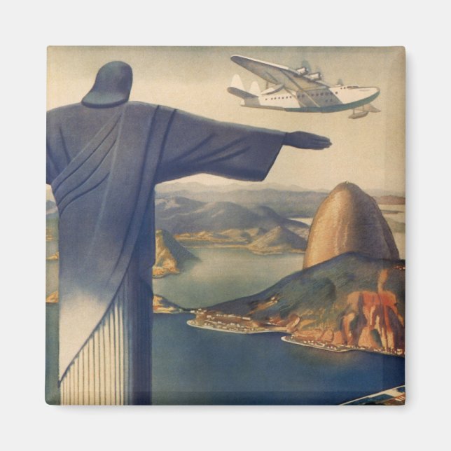 Aimant Statue du Christ Rédempteur, Rio De Janeiro, Brési (Devant)