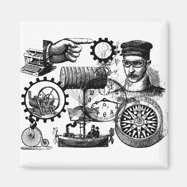 Aimant steampunk (Devant)