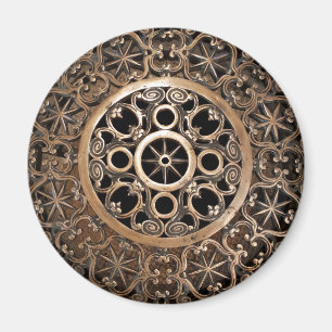 Aimant Steampunk antique de bronze en métal de Vatican