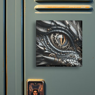 Aimant Steampunk Dragon Eye Closeup Ai Art