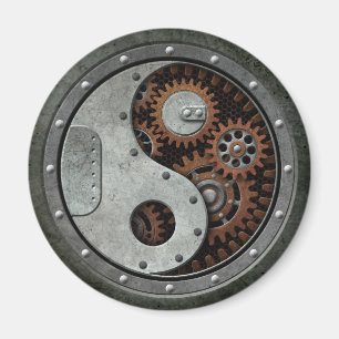 Aimant Steampunk Yin Yang