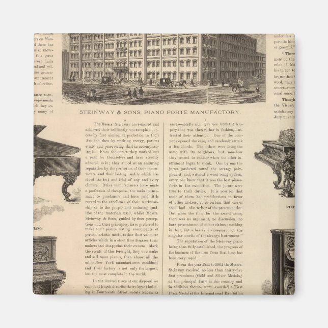 Aimant Steinway et fils, Piano Manufacutrants (Devant)