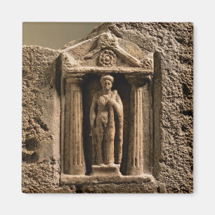 Aimant Stele votif de marbre et de grès avec le figu