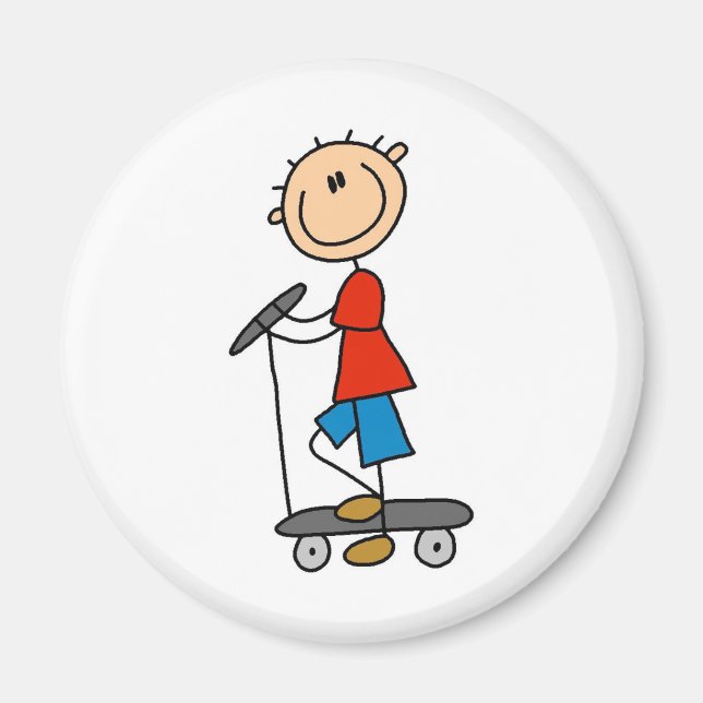 Aimant Stick Boy sur Scooter (Devant)