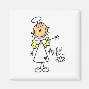 Aimant Stick Figure Angel T-shirts et cadeaux