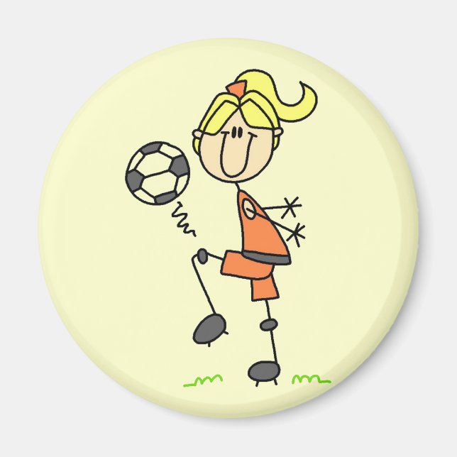 Aimant Stick Figure Soccer Tshirts et cadeaux (Devant)