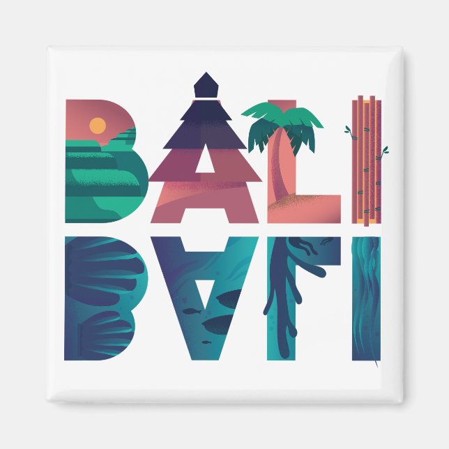 Aimant Sticker Bali Indonésie Travel (Devant)