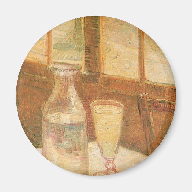 Aimant Still Life with Absinthe par Vincent van Gogh (Devant)