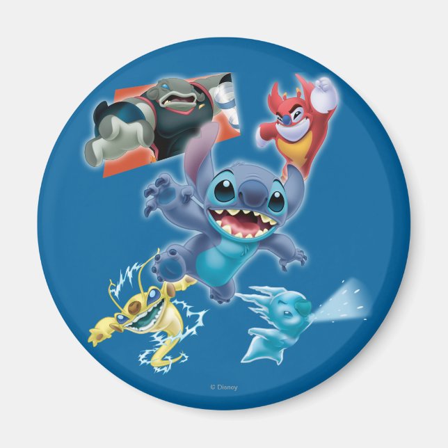 Aimant Stitch et ses amis (Devant)