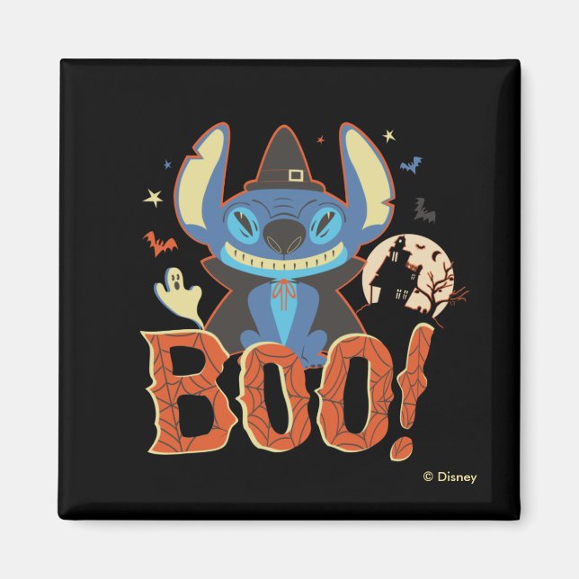 Aimant Stitch Halloween Boo (Devant)