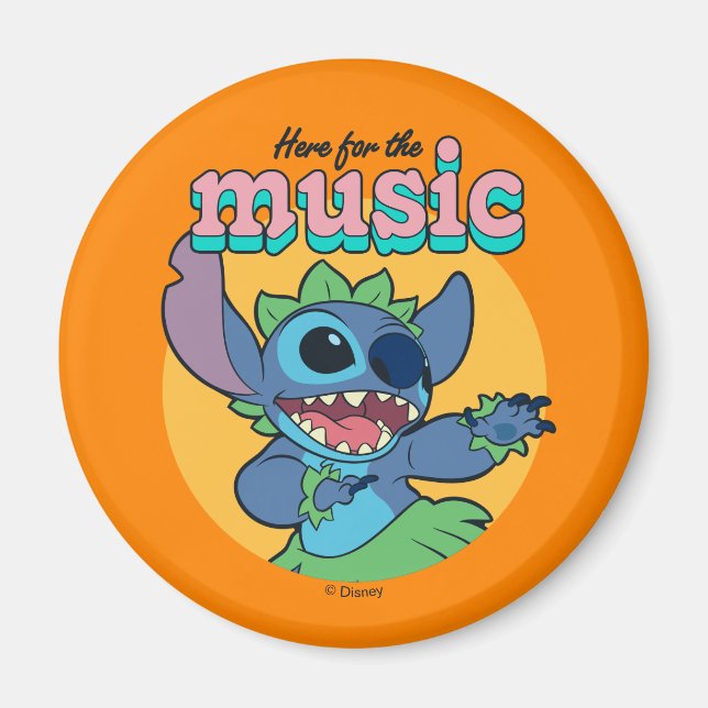 Aimant Stitch | Ici pour la Musique (Devant)
