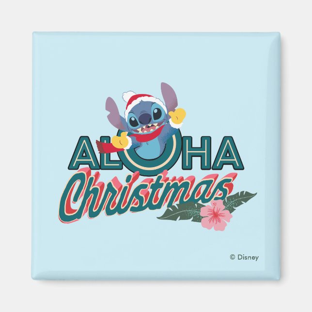Aimant Stitch | Noël Aloha (Devant)